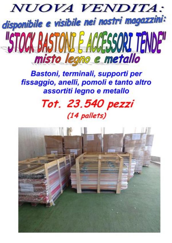Vendo stock bastoni e accessori per tende