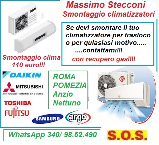 Smontaggio condizionatori inverter Ostia lido Roma 