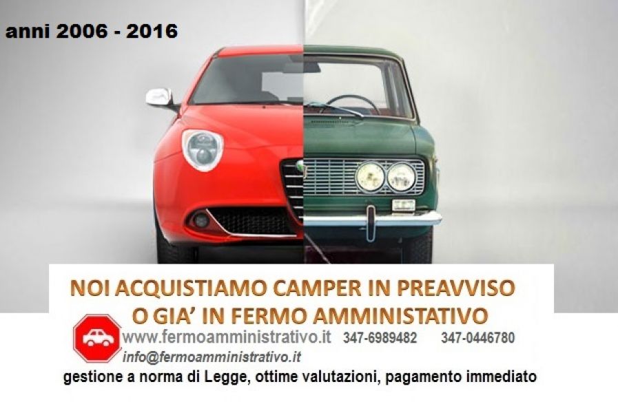 Acquisto auto in fermo amministrativo anni 2005  - 2016