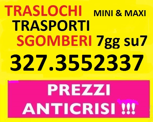 Sgomberi Roma e Lazio abitazioni locali uffici garage cantine ed altro a prezzi unici 7gg su7