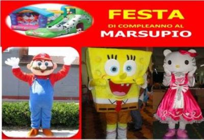 NOLEGGIO MASCOTTE MARIO BROS,HELLOKITTY,SPONGEBOB,GONFIABILI
