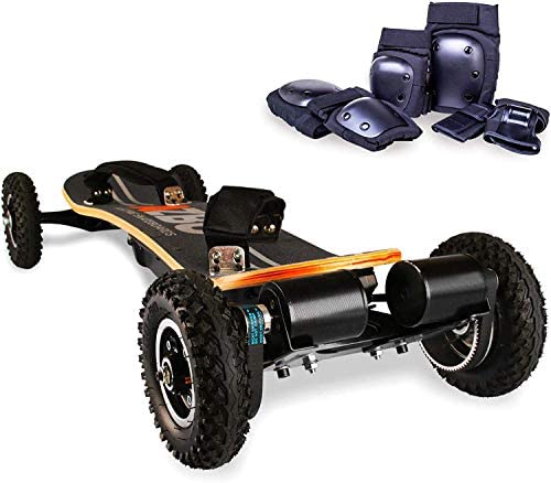 Skateboard elettrico fuoristrada a doppio motore elettrico da montagna con batteria al litio LG