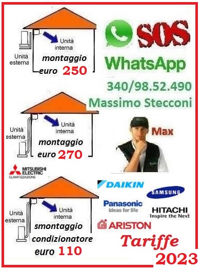 Montaggio condizionatore Roma laurentina 