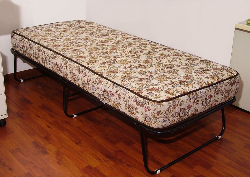 Rete letto pieghevole con materasso a molle