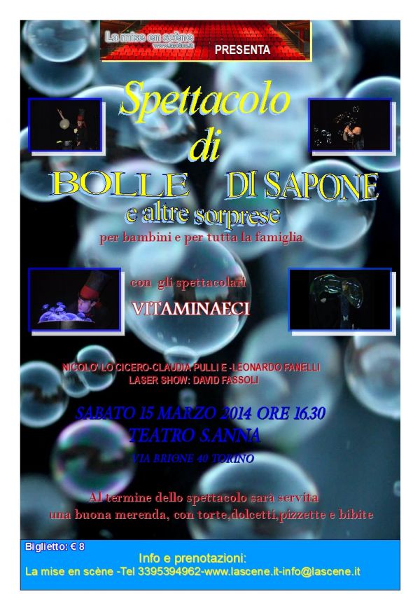 Spettacolo di bolle di sapone