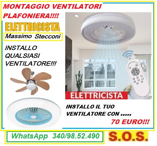 Ventilatori a pale installazione Roma 