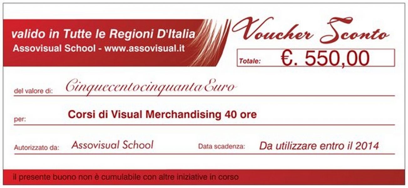 CORSO di VISUAL MERCHANDISING MARZO 2014 + VOUCHER Gratuito