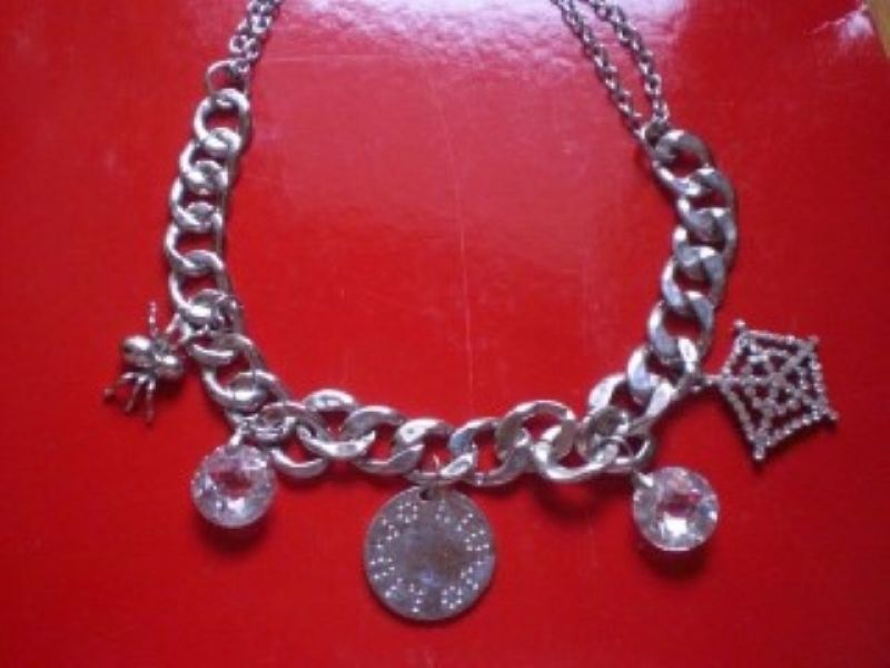 Collana LIU JO originale con charms, logo e strass