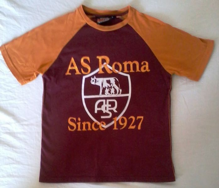 Maglia AS Roma Official AS Roma Merchandise misura L bambino + sacchetta zainetto Roma