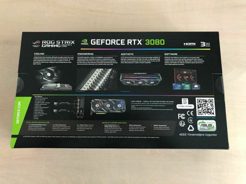 ASUS ROG Strix NVIDIA GeForce RTX 3080 Edition Gaming Graphics Card 