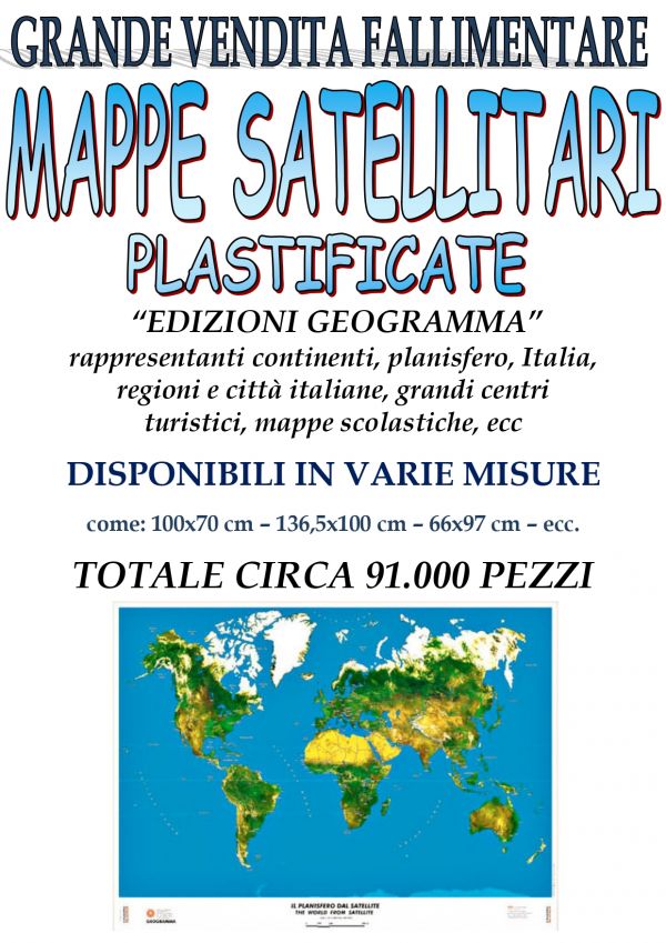 Vendita fallimentare di mappe satellitari circa 90.000 pezzi