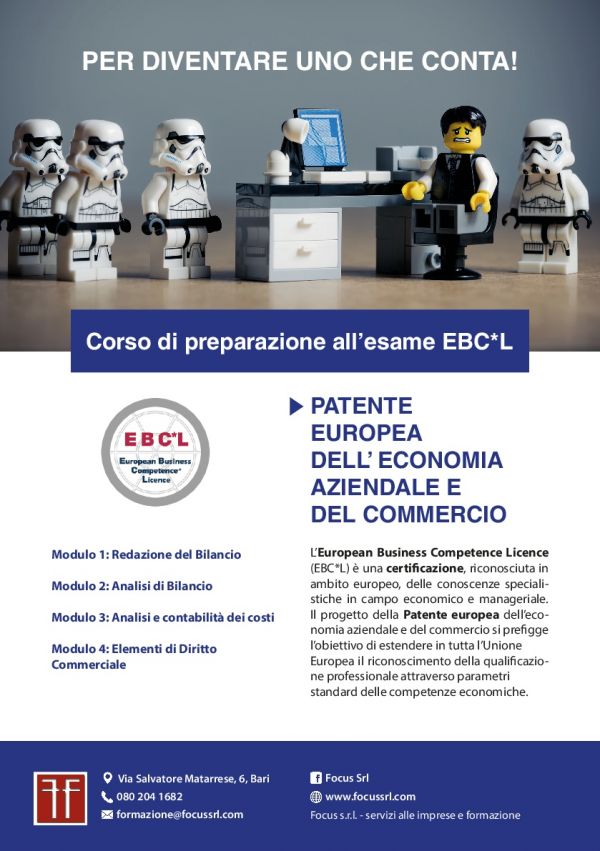 Corso di preparazione allesame EBC*L  PATENTE EUROPEA DELL ECONOMIA  AZIENDALE E DEL COMMERCIO
