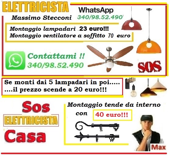 Elettricista lampadario e plafoniere portuense Roma 