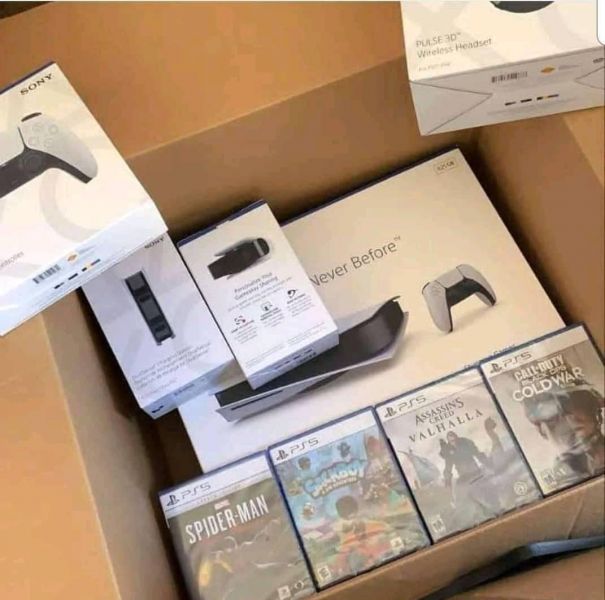 Classic New Sony Playstation 5 Console with 10 games & Extra 2 DualSense Wireless Controller