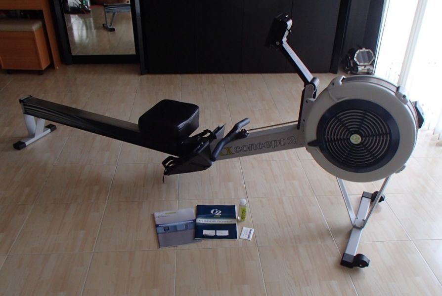 Gray Concept2 Model D Rower Machine-PM5