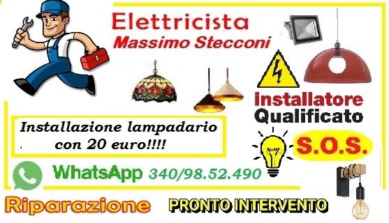 Montaggio lampadario Roma Aventino 