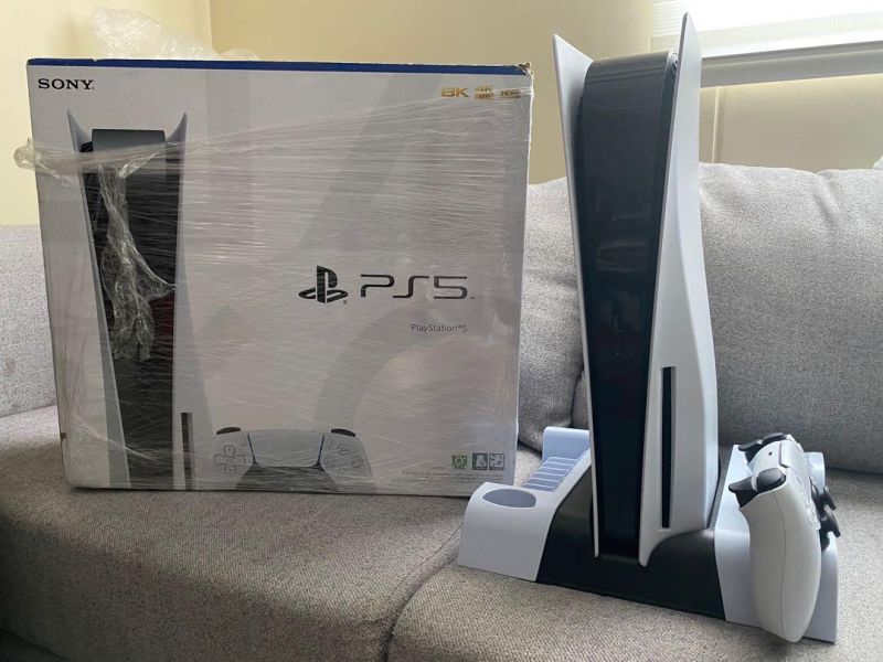 New Sony Playstation 5 Console with Extra DualSense Wireless Controller.