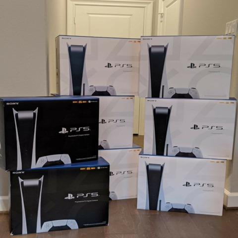 New Sony Playstation 5 Console with Extra DualSense Wireless Controller.