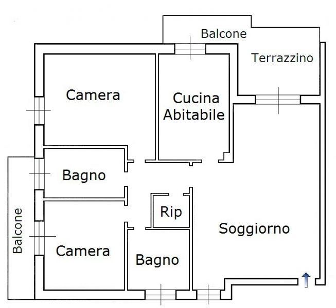 BUSNAGO ampio 3 locali + Box a  145.000,00