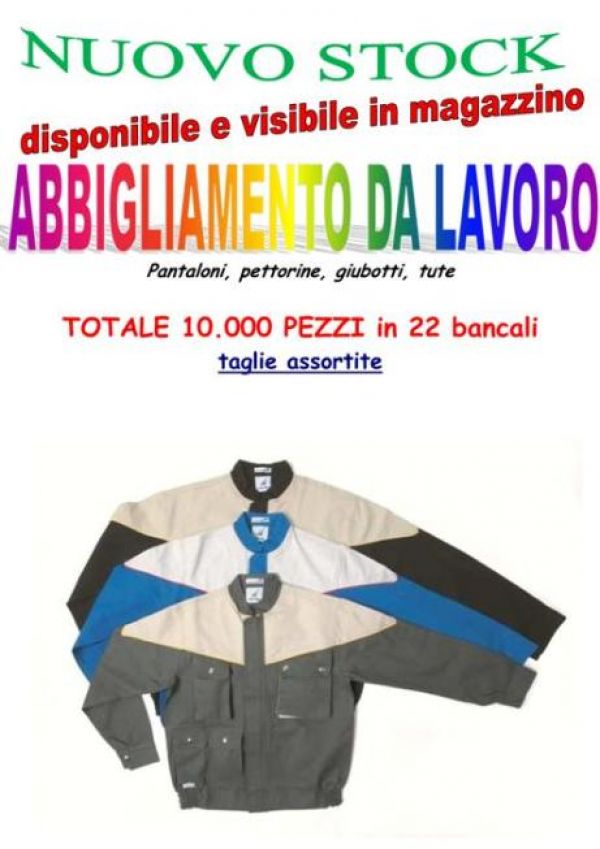 Stock abbigliamento da lavoro