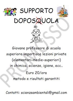 Doposcuola - ripetizioni individuali e di gruppo a Firenze in Chimica, Scienze, ecc.. 