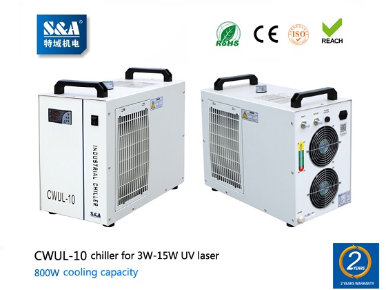 S&A air cooled water chiller CWUL-10 for 3W-15W UV laser