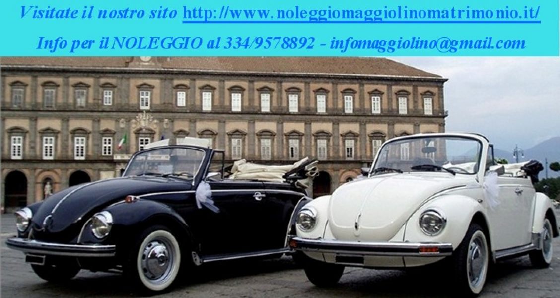 Noleggio maggiolino e maggiolone cabrio d'epoca per matrimonio