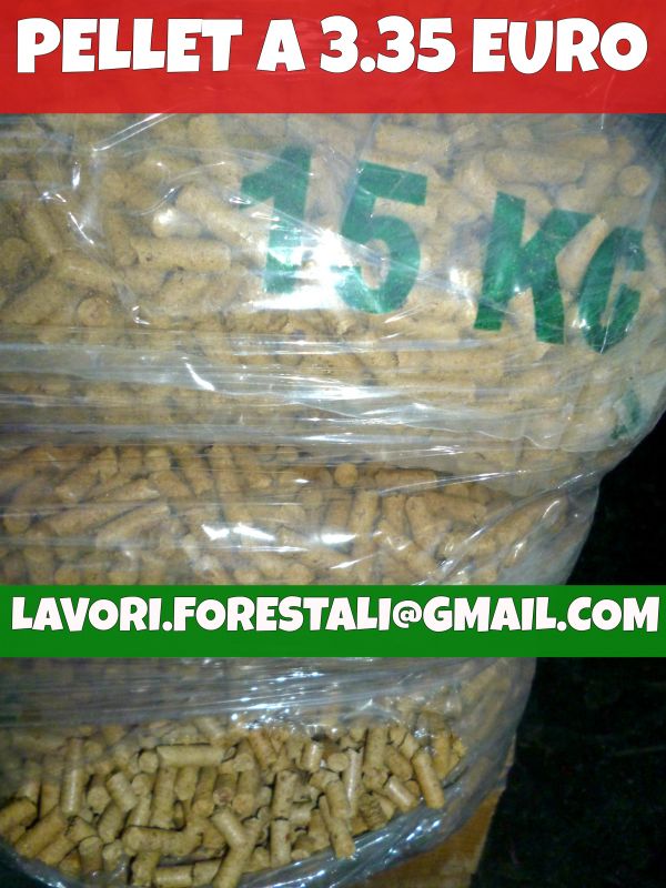 PELLET A 3.35 euro il sacco E LEGNA da ardere 