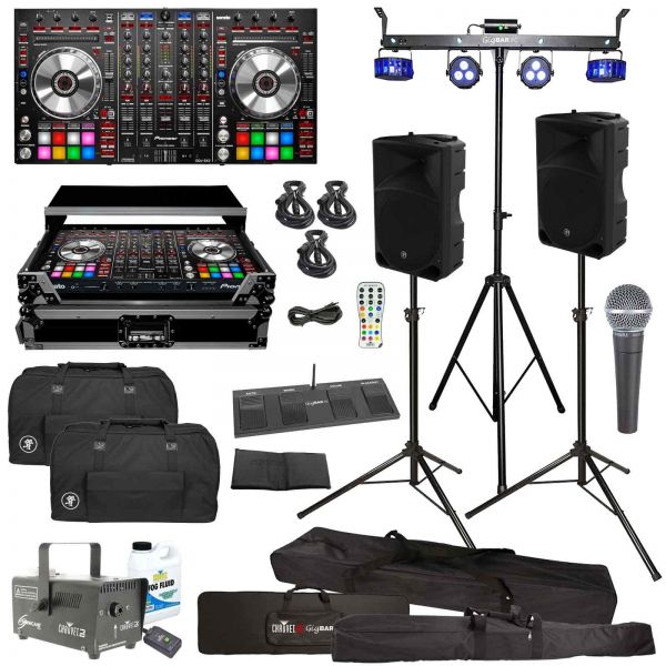 Pioneer DDJ-SX2 Performance DJ Controller & Mackie Thump15 Speakers Pro DJ Gig Package