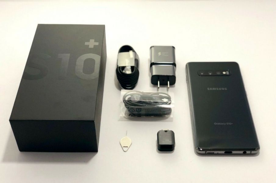  Samsung S10 + plus 128GB Black Dual Sim Unlocked SM-G975F/DS Unmarked