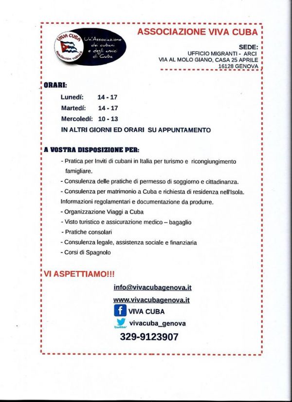 Viva Cuba: un'Associazione di cubani e degli amici di Cuba