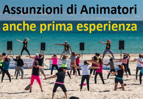 Assunzioni di Animatori turistici vari ruoli, anche prima esperienza