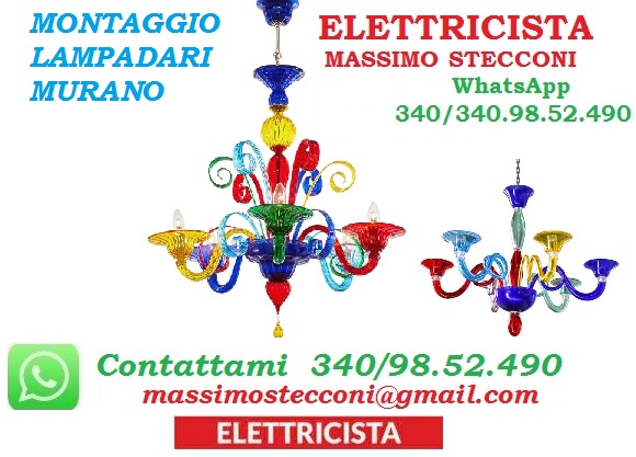 Lampadari Murano assemblaggio e montaggio 