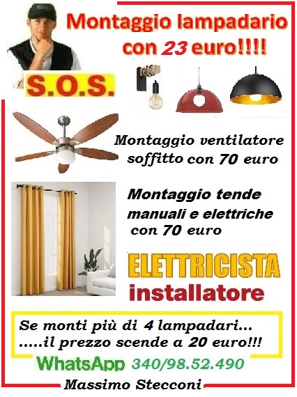 Ventilatore a soffitto montaggio 70 euro