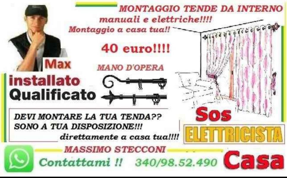 Montaggio tenda da interno Torvaianica Roma 